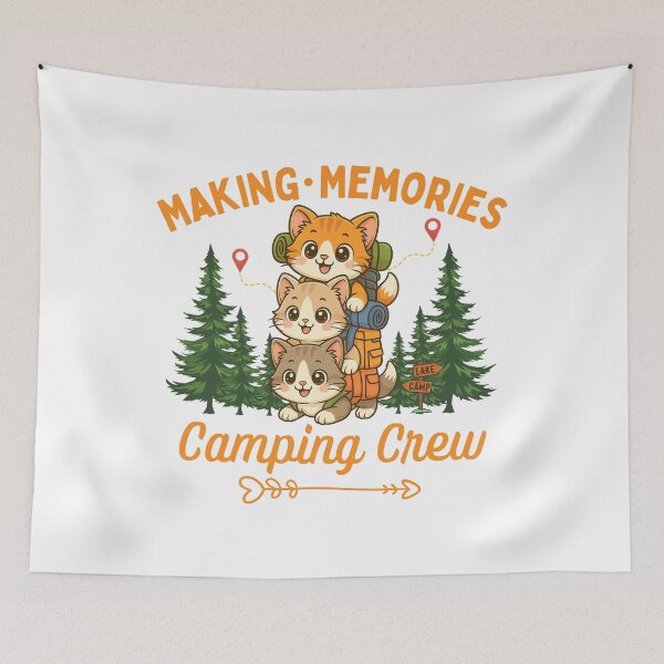 Item preview, Making Memories Camping Crew Funny Cat Lover designed and sold by thebest-2studio.