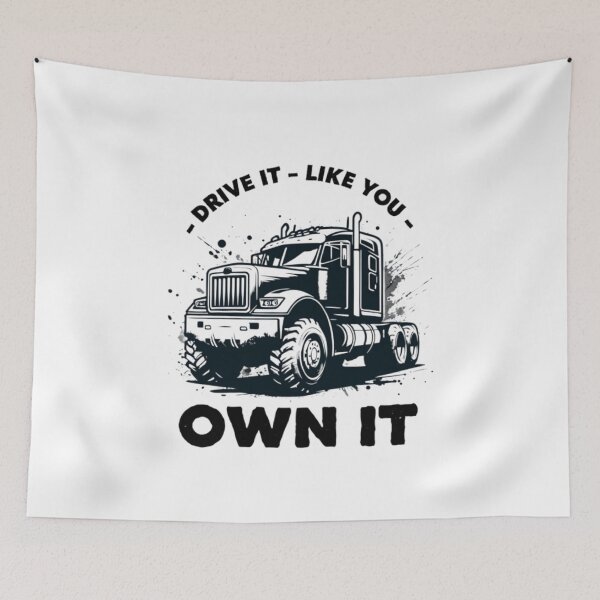 Item preview, "Drive It Like You Own It" Big Rig Truck T-Shirt - Funny Trucker & Lorry Driver Gift designed and sold by Colorful-Garden.