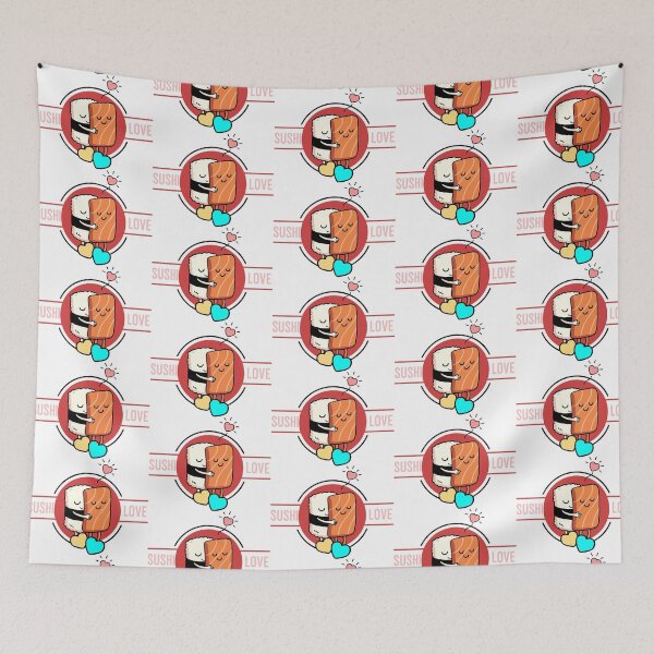 Item preview, Cute Sushi Love Hug Cartoon – Funny Japanese Food Art designed and sold by graphicnew.