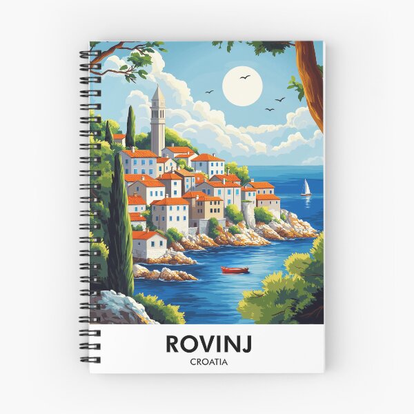 Item preview, Rovinj Croatia Retro Travel Print designed and sold by HomeLivingCo.