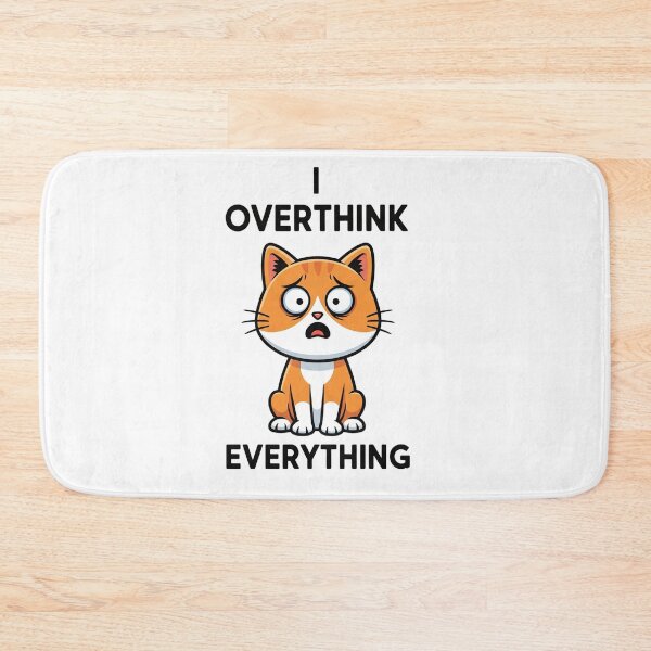 Item preview, Anxious Cat I Overthink Everything Funny Graphic Design designed and sold by StickyGuys.
