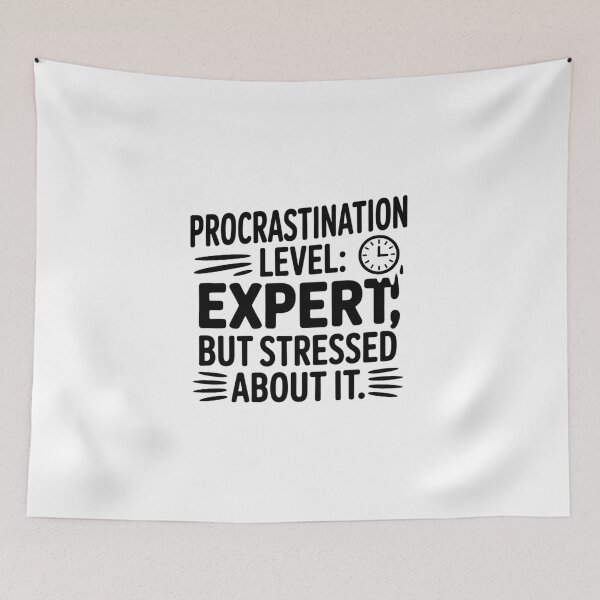 Item preview, Funny Procrastination Quote | Procrastination Level: Expert but Stressed About It designed and sold by Okada's t-shirts & accessories.