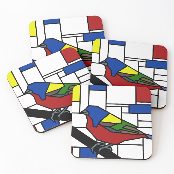 Item preview, Mondrian Painted Bunting designed and sold by CCArtPrints.