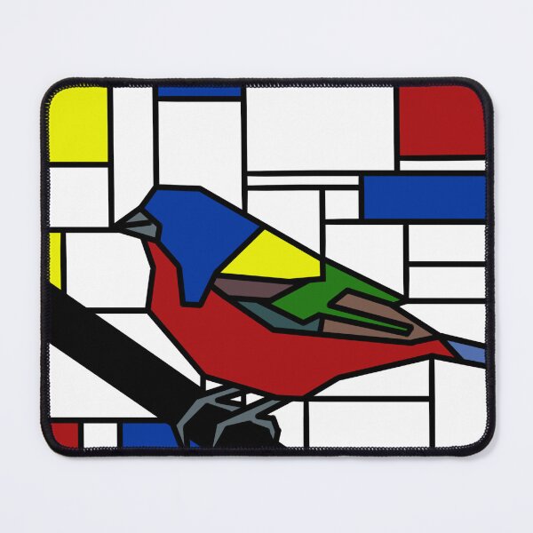 Item preview, Mondrian Painted Bunting designed and sold by CCArtPrints.