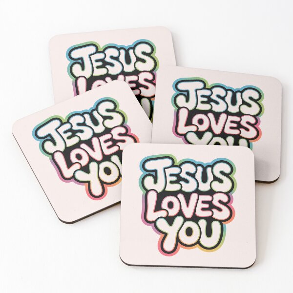 Item preview, Jesus Loves You – Graffiti Christian Quote Art designed and sold by  KnitLuv.