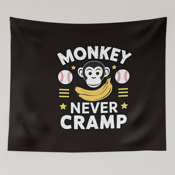 Item preview, Monkey Never Cramp - Funny Baseball  designed and sold by Vevonina.