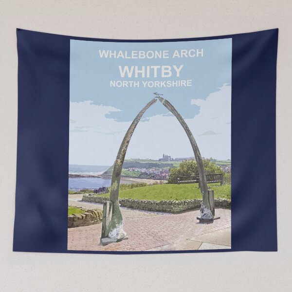 Item preview, Whitby North Yorkshire Whalebone Arch Travel location poster  designed and sold by BarbaraGlebska.
