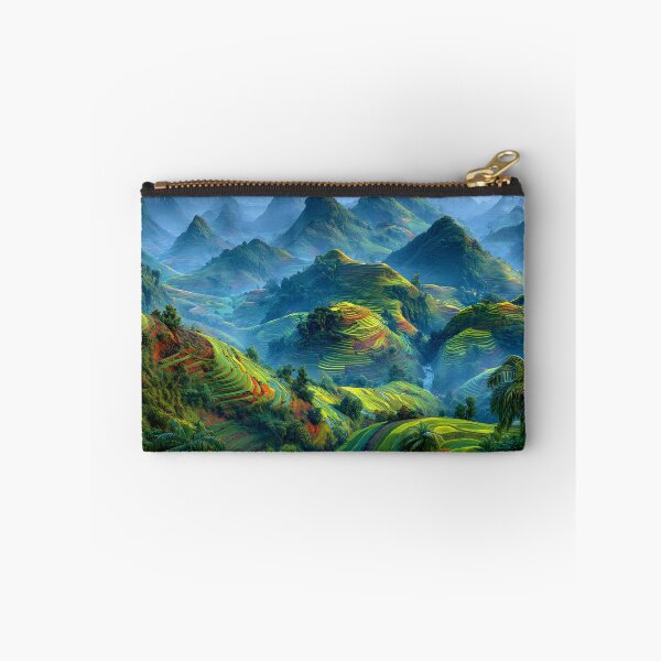 Item preview, Lush Terraced Mountainside Landscape at Dawn's Light designed and sold by Artessie.