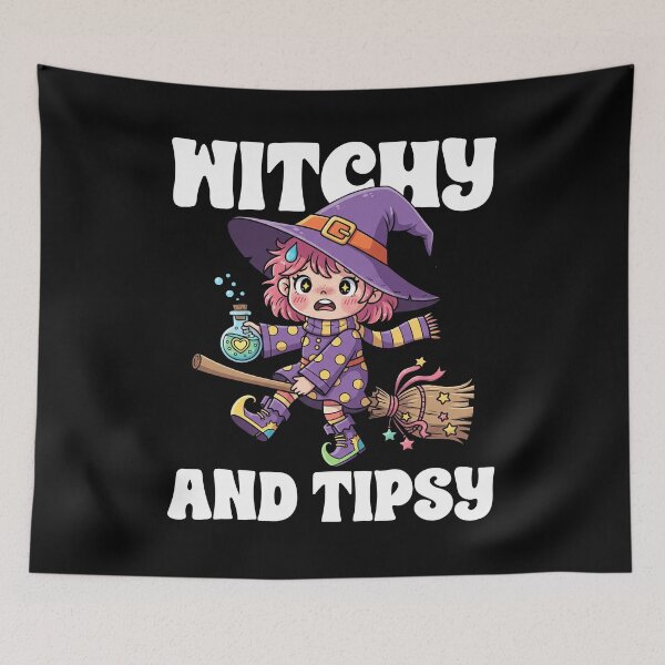 Item preview, WITCHY AND TIPSY - WITCH HALLOWEEN designed and sold by KEF Custom.