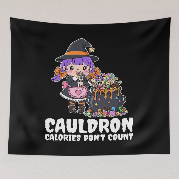 Item preview, CAULDRON CALORIES DON'T COUNT - WITCH HALLOWEEN designed and sold by KEF Custom.