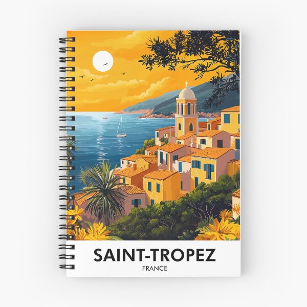 Item preview, Saint-Tropez Retro Travel Print designed and sold by HomeLivingCo.