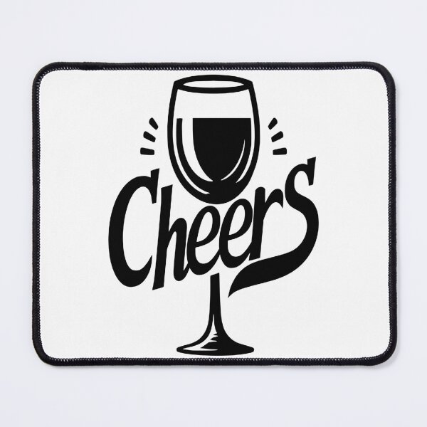 Item preview, Cheers #06 – Minimalist Wine Glass Typography designed and sold by MyAceCrafts.
