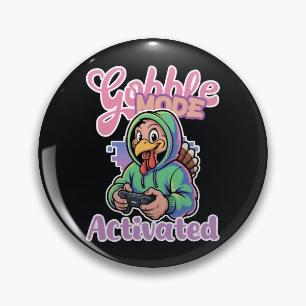 Item preview, Cartoon Turkey Gamer with Controller and Pixel Background designed and sold by SplashTastic.