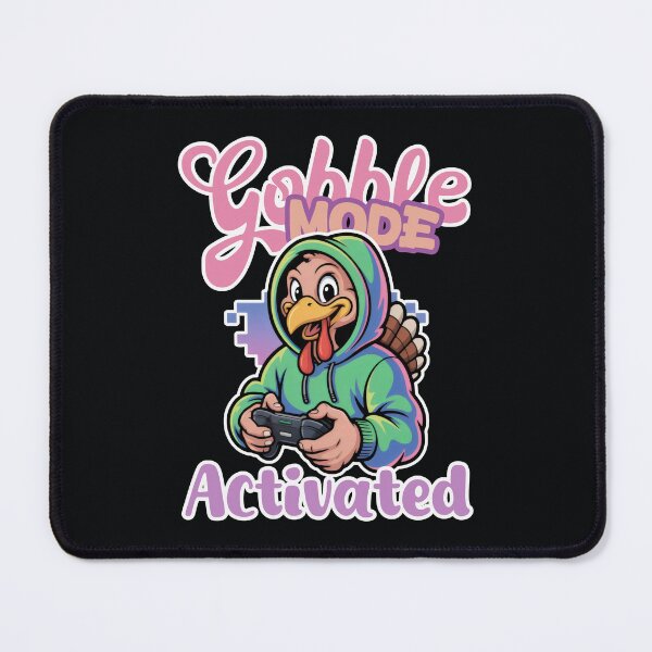 Item preview, Cartoon Turkey Gamer with Controller and Pixel Background designed and sold by SplashTastic.