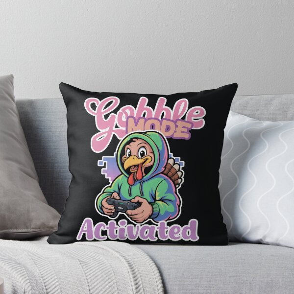 Item preview, Cartoon Turkey Gamer with Controller and Pixel Background designed and sold by SplashTastic.
