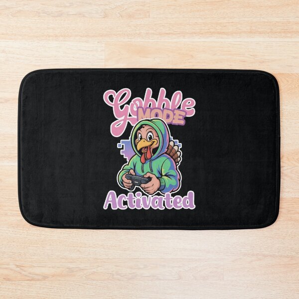 Item preview, Cartoon Turkey Gamer with Controller and Pixel Background designed and sold by SplashTastic.