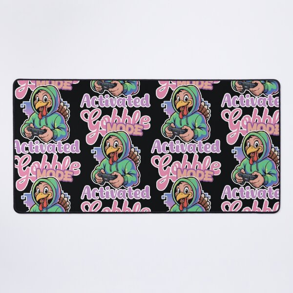 Item preview, Cartoon Turkey Gamer with Controller and Pixel Background designed and sold by SplashTastic.