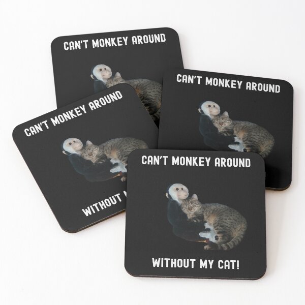 Item preview, Can't Monkey Around Without My Cat Funny Gifts for Cat Lovers designed and sold by WearwolfStudio.