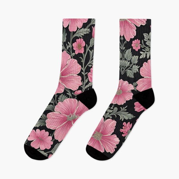 Item preview, Elegant Pink Floral Bloom on Black Aesthetic Background designed and sold by Rubeenas.