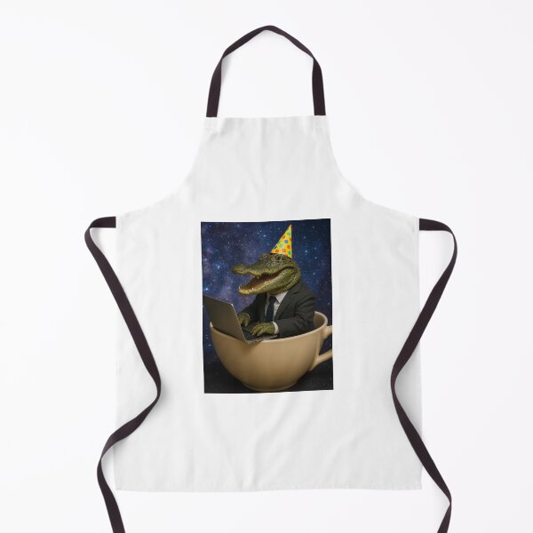 Item preview, Crocodile in Galaxy laptop teacup happy birthday kawaii gift christmas designed and sold by CheeseBlueprint.