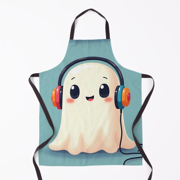 Item preview, Cute Kawaii Ghost with Headphones designed and sold by Leader Designer.