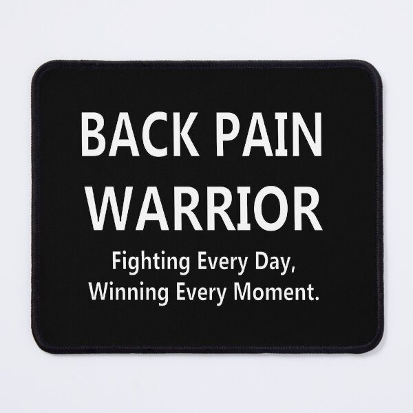 Item preview, Back Pain Warrior – Fighting Every Day, Winning Every Moment designed and sold by Feline Rockstars.