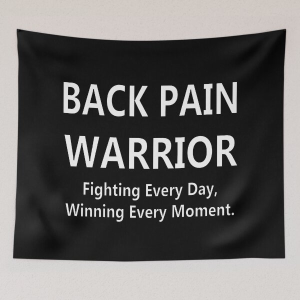 Item preview, Back Pain Warrior – Fighting Every Day, Winning Every Moment designed and sold by Feline Rockstars.