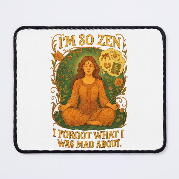 Item preview, I'm So Zen, I Forgot What I Was Mad About Art Nouveau T-Shirt | Funny Zen Humor Gift designed and sold by MySpiritTravels.
