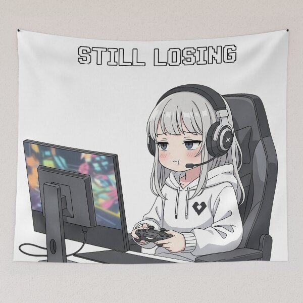 Item preview, Kawaii Gamer Girl Funny Graphic Design designed and sold by StickyGuys.