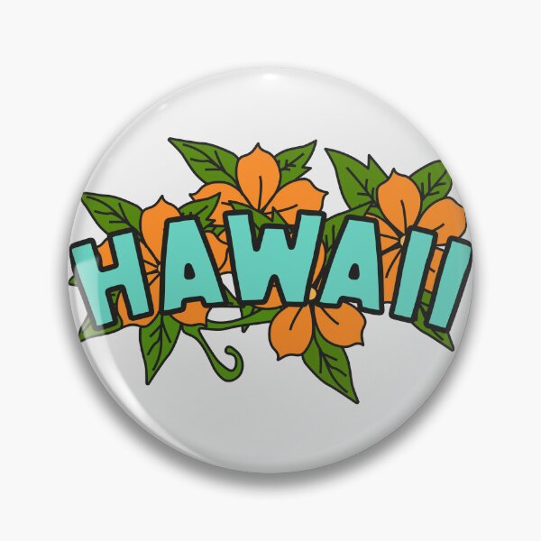 Item preview, Hawaii Sunshine Sticker – Vibrant Orange Tropical Flowers designed and sold by kacperartdesign.