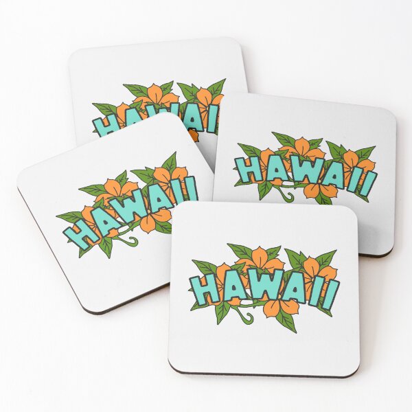 Item preview, Hawaii Sunshine Sticker – Vibrant Orange Tropical Flowers designed and sold by kacperartdesign.