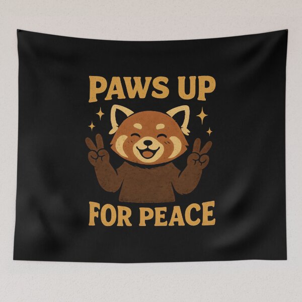 Item preview, Red Panda: Paws Up For Peace - International Day of Peace designed and sold by DemureArtsy.