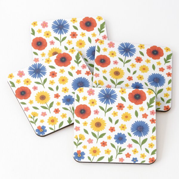Item preview, Colorful Wildflower Pattern Polish Countryside Inspired Floral Design designed and sold by ilkami.