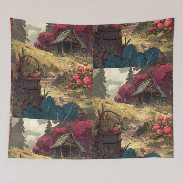 Item preview, Cozy Foraging in Cottagecore Woods designed and sold by bapupa.