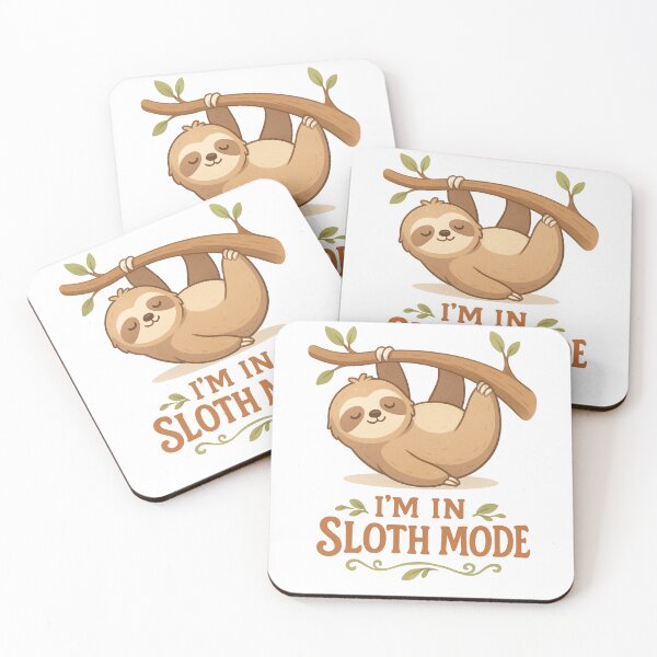 Item preview, I’m in Sloth Mode Funny Cute Sloth Hanging on Tree Design designed and sold by Tropical art.