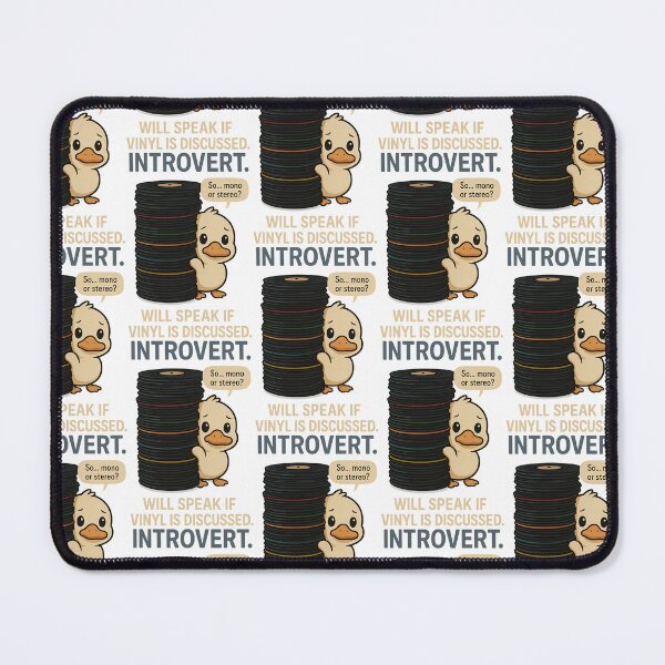 Item preview, Introvert Duck Vinyl Records Funny Music Lover Design designed and sold by TeeTimeTreasure.