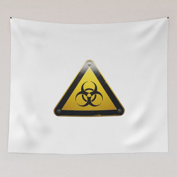 Item preview, Grunge yellow biohazard warning triangle designed and sold by AFernandesDSG.