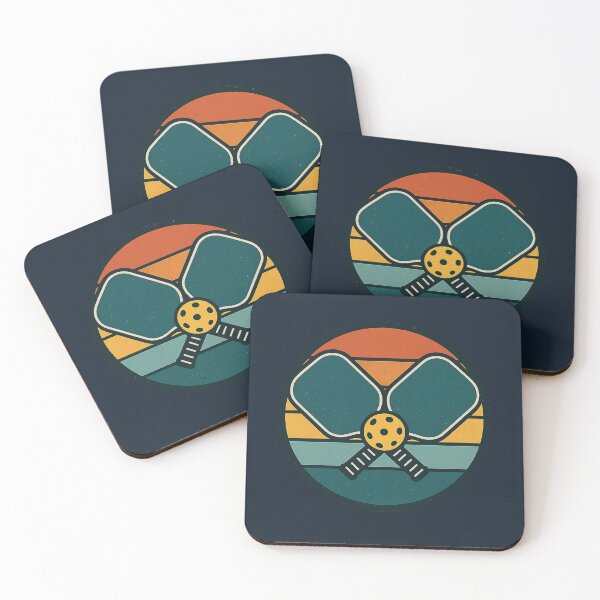 Item preview, Retro Pickleball Sunset Badge Logo designed and sold by Bratak.