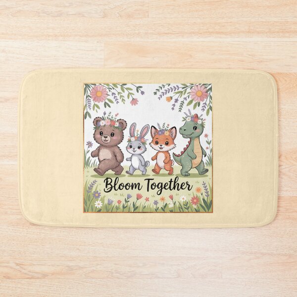 Item preview, Bloom Together Cute Animal Friends & Floral Wreath Design designed and sold by NewAspect.