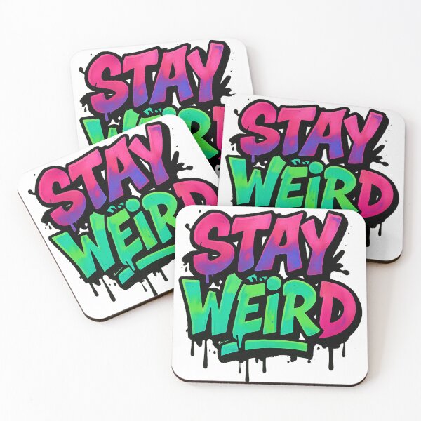 Item preview, Stay Weird Graffiti Art – Bold Street Style Typography Sticker & T-Shirt Design designed and sold by RouniBoutique.