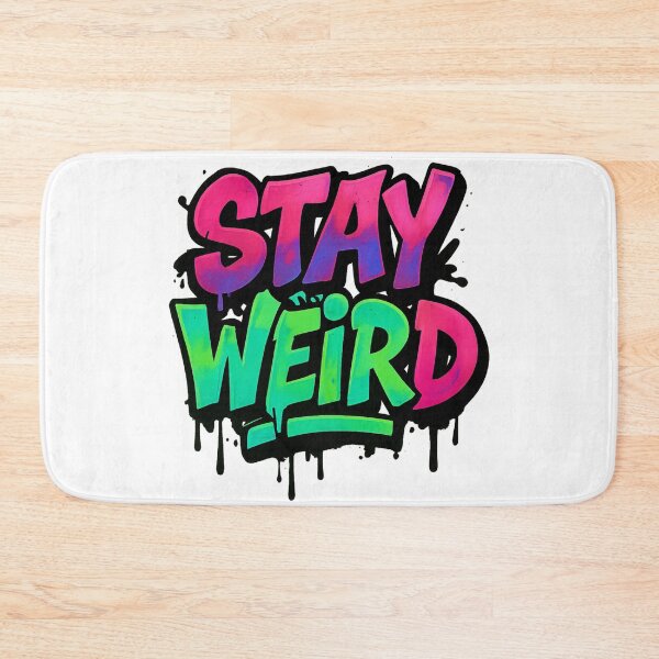 Item preview, Stay Weird Graffiti Art – Bold Street Style Typography Sticker & T-Shirt Design designed and sold by RouniBoutique.