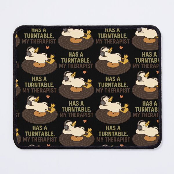 Item preview, Funny Vinyl Therapy Duck Turntable Music Design designed and sold by TeeTimeTreasure.