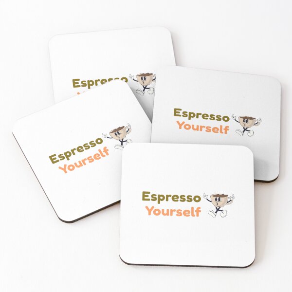 Item preview, Espresso Yourself – Funny Coffee Mug & Sticker Design designed and sold by CuppaFun.