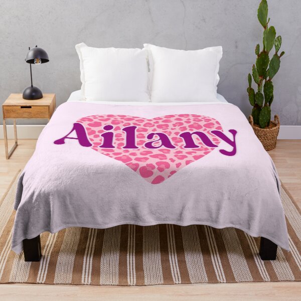 Item preview, Ailany Name Pink Leopard Heart designed and sold by Jeallan Designs.