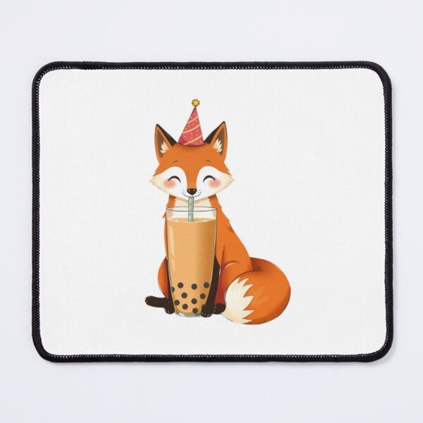 Item preview, Fox Boba tea milktea Party Hat happy birthday kawaii gift funny christmas happy designed and sold by CheeseBlueprint.