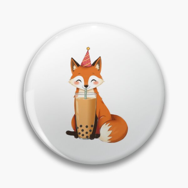 Item preview, Fox Boba tea milktea Party Hat happy birthday kawaii gift funny christmas happy designed and sold by CheeseBlueprint.