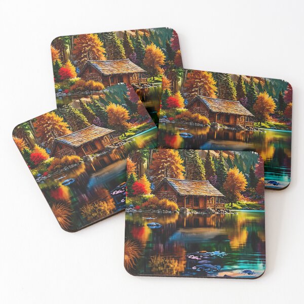 Item preview, Autumn reflection at the mountain lake designed and sold by PixelParadies.