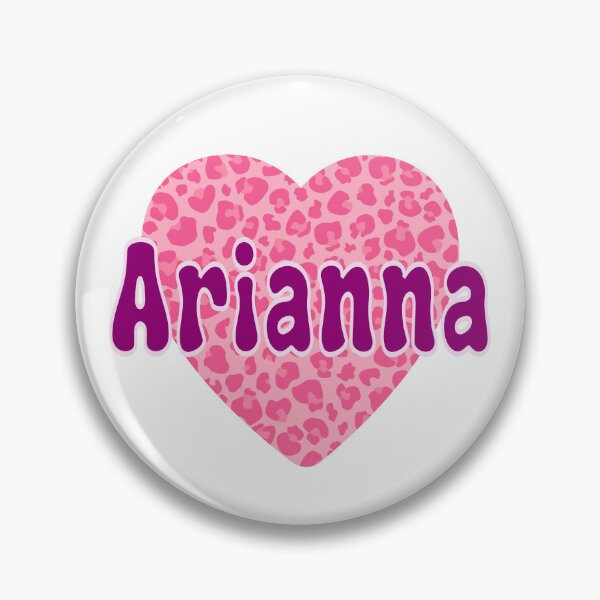 Item preview, Arianna Name Pink Leopard Heart  designed and sold by Jeallan Designs.