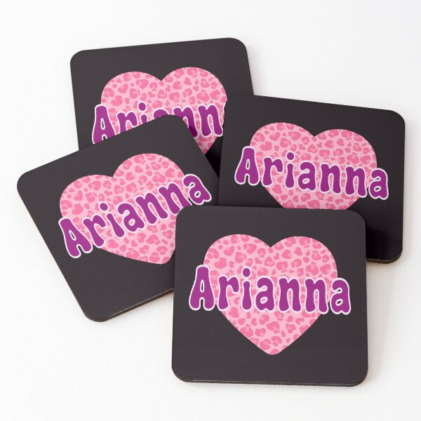 Aperçu de l'œuvre Nom d'Arianna Coeur Léopard Rose créée et vendue par Jeallan Designs.