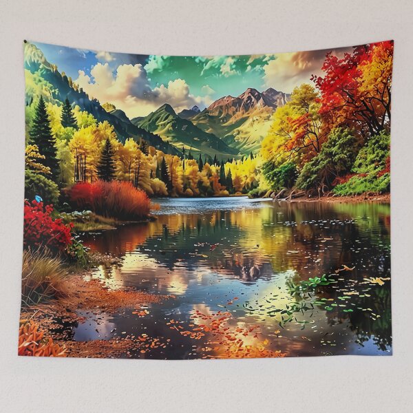 Item preview, The Lake of Golden Autumn designed and sold by PixelParadies.